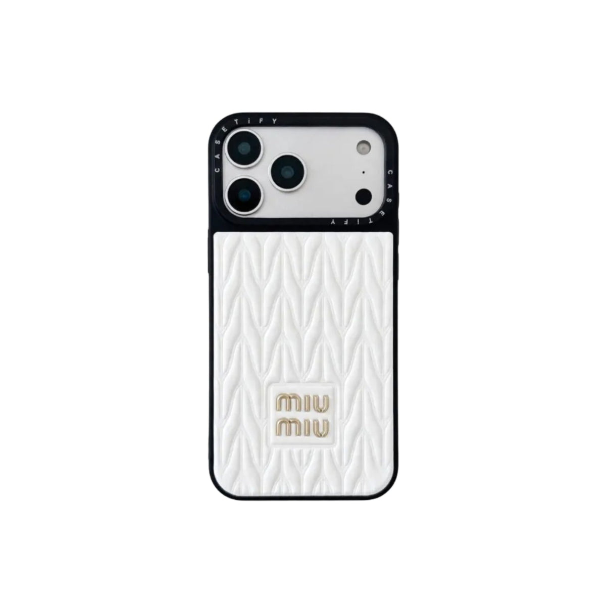 Luxury Matelassé Quilted Leather Phone Case for iPhone 13-18