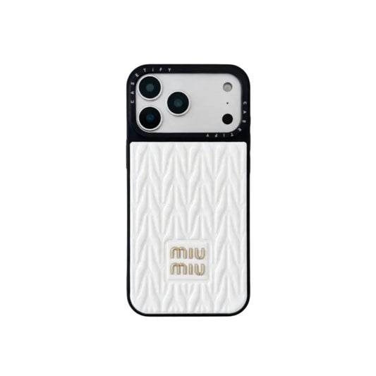 Luxury Matelassé Quilted Leather Phone Case for iPhone 13-18 Pro & Pro Max
