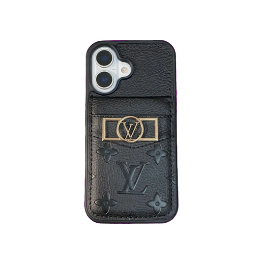 CLASSIC CIRCLE MONOGRAM CANVAS IPHONE CASE 12-18 Pro & Pro Max