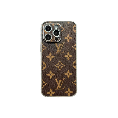 SOFT LUXURY IPHONE CASE WITH GOLDEN BORDER 12-18 Pro & Pro Max