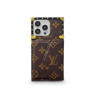 Luxury CANVAS LEATHER CARD HOLDER MONOGRAM 13-18 Pro & Pro Max