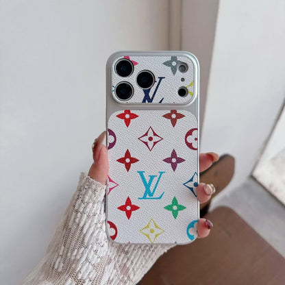 Multicolor Monogram LV-Style Phone Case for iPhone 13-18 Pro & Pro Max