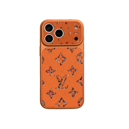 Luxury LV Rhinestones Glitter Phone Case For iPhone 17/ 16 / 15 / 14