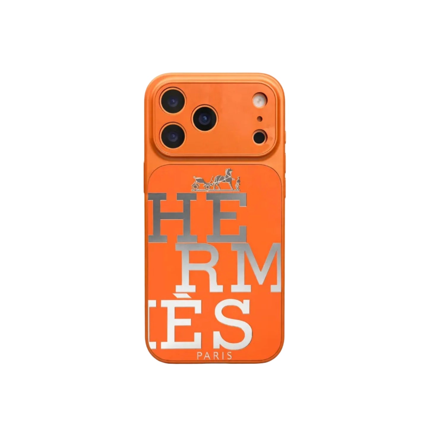 Luxury HRMS Orange iPhone Case - Premium Leather Protection
