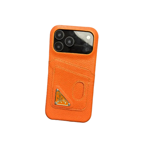 Prada Stylish Case with Card Holder For iPhone 13-17