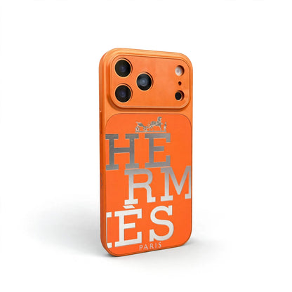 Luxury HRMS Orange iPhone Case - Premium Leather Protection