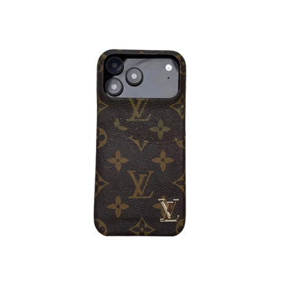 Leather Case with Card Holder For iPhone 12-17 Series