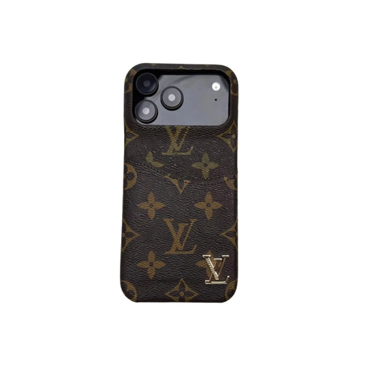 Leather Case with Card Holder For iPhone 12-17 Series