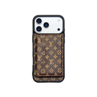 Luxury Card Holder Wallet LV Style Phone Case for iPhone 12-18 Pro & Pro Max