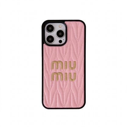 Luxury Miu Miu Brand Phone Case for iPhone 13-17