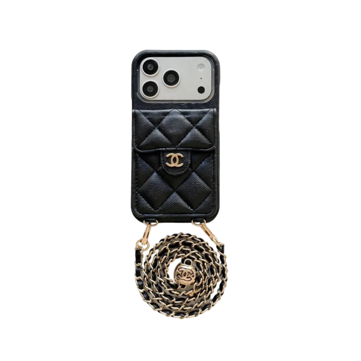 Luxury Leather Crossbody Wallet Case for iPhone 13 - 17 Series