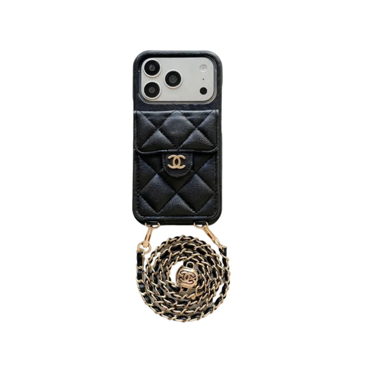 Luxury Leather Crossbody Wallet Case for iPhone 13 - 17 Series