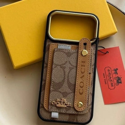 Luxury Leather Card Holder Case - iPhone 12-18 Pro & Pro Max