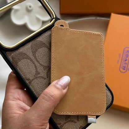 Luxury Leather Card Holder Case - iPhone 12-18 Pro & Pro Max