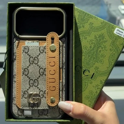 Classic Leather Side Strap Pocket Case - iPhone 12-18 Pro & Pro Max