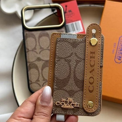 Luxury Leather Card Holder Case - iPhone 12-18 Pro & Pro Max
