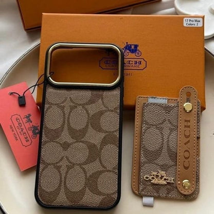 Luxury Leather Card Holder Case - iPhone 12-18 Pro & Pro Max