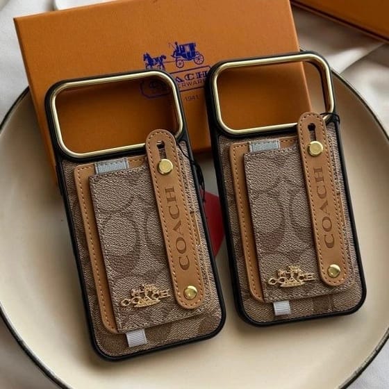 Luxury Leather Card Holder Case - iPhone 12-18 Pro & Pro Max