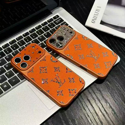 Luxury LV Rhinestones Glitter Phone Case For iPhone 14-18 Pro & Pro Max