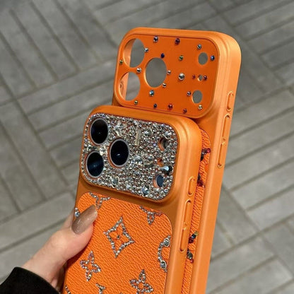 Luxury LV Rhinestones Glitter Phone Case For iPhone 17/ 16 / 15 / 14