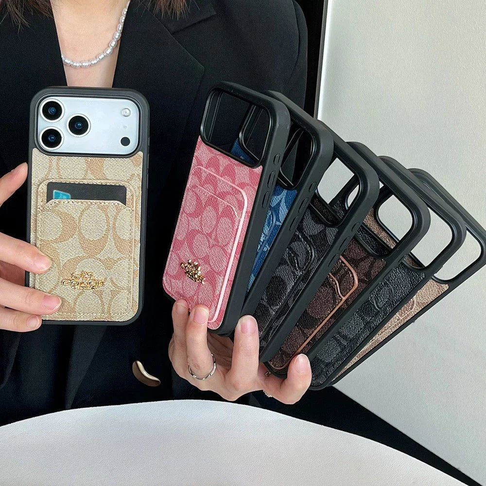 Luxury Case Modern Heritage Card Holder for iPhone 12-17 Series