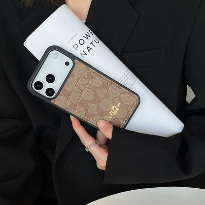 Luxury Case Modern Heritage Card Holder for iPhone 12-17 Series