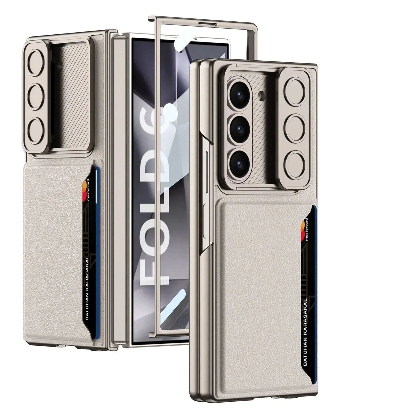 Ultra-Thin Z Fold 6 Card Holder, Screen Protector Case theroxymob