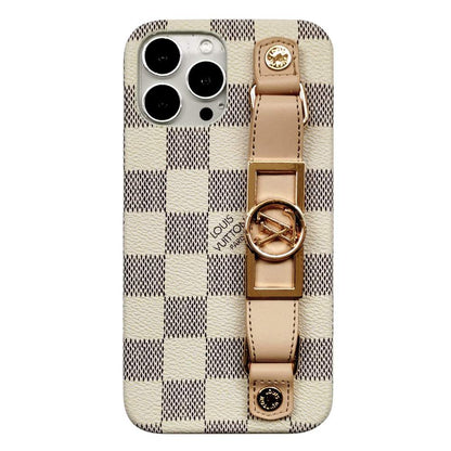 LUXURY LEATHER  WRIST BAND IPHONE CASE theroxymob
