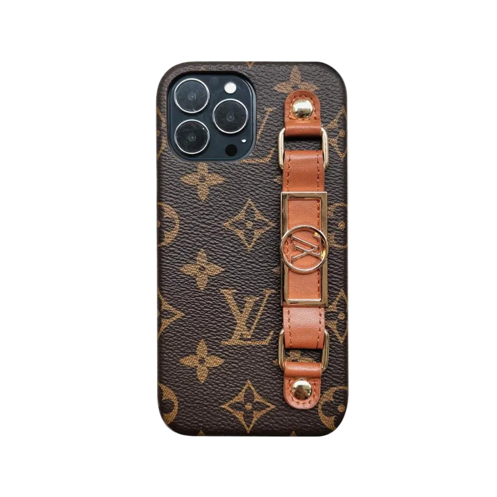 LUXURY LEATHER  WRIST BAND IPHONE CASE theroxymob
