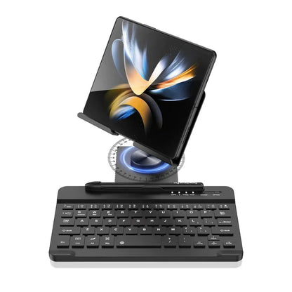 FlexiDesk Z Fold Wireless Keyboard, 360° Stand, Mouse, Pen Set theroxymob