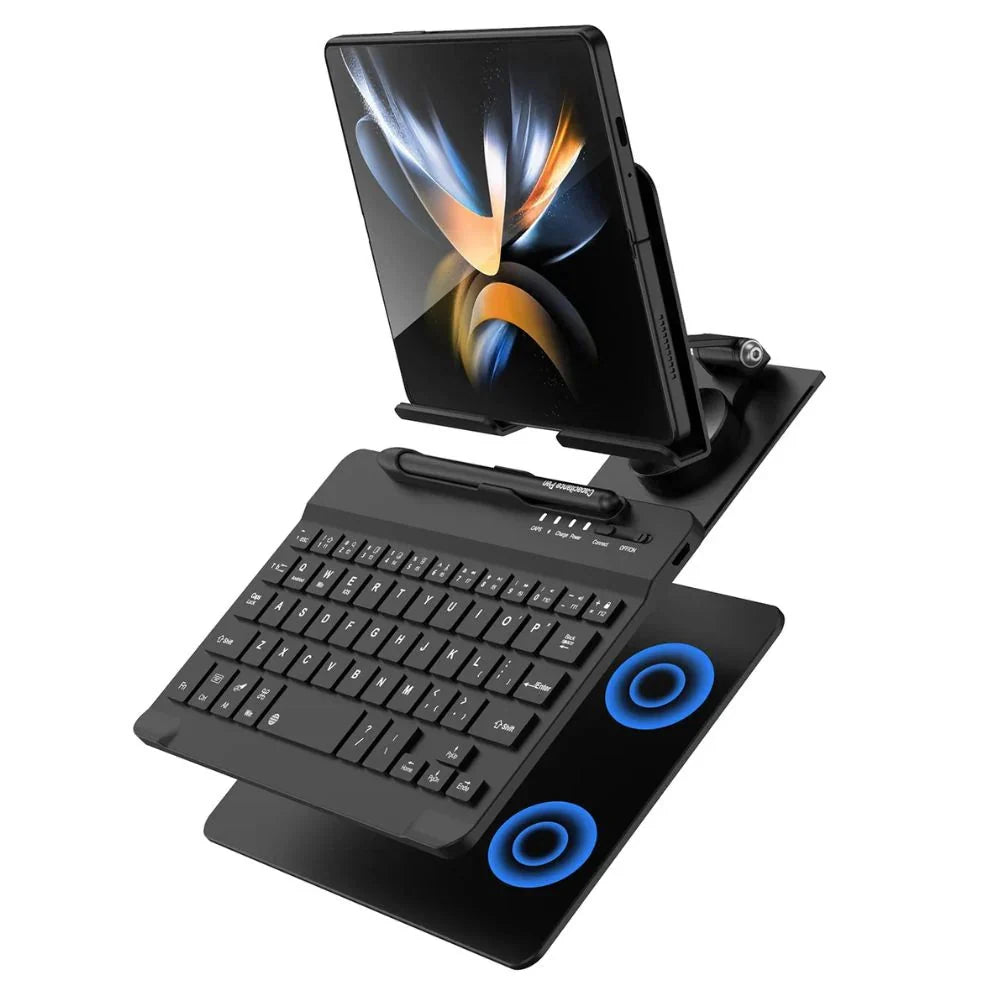 FlexiDesk Z Fold Wireless Keyboard, 360° Stand, Mouse, Pen Set theroxymob