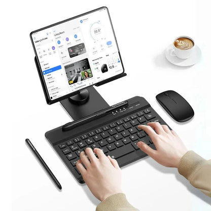 FlexiDesk Z Fold Wireless Keyboard, 360° Stand, Mouse, Pen Set theroxymob